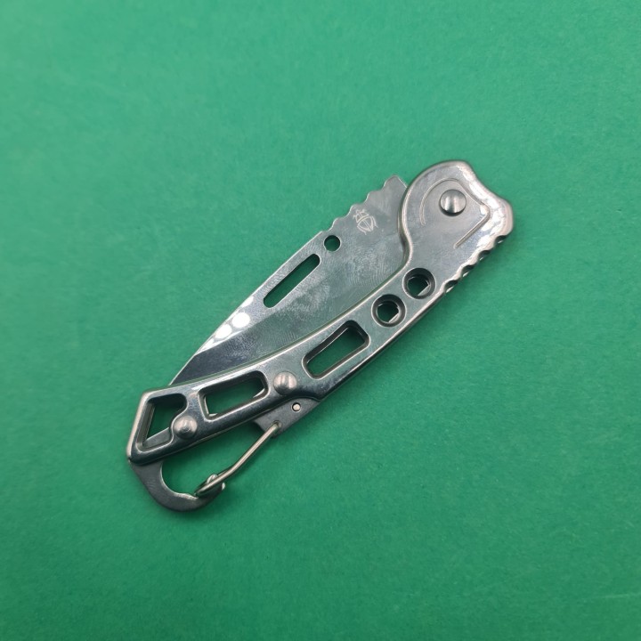 Briceag Prindere Gaica Pentru Curea, Model Gauri, Deschidere Manuala, 15 cm, Argintiu