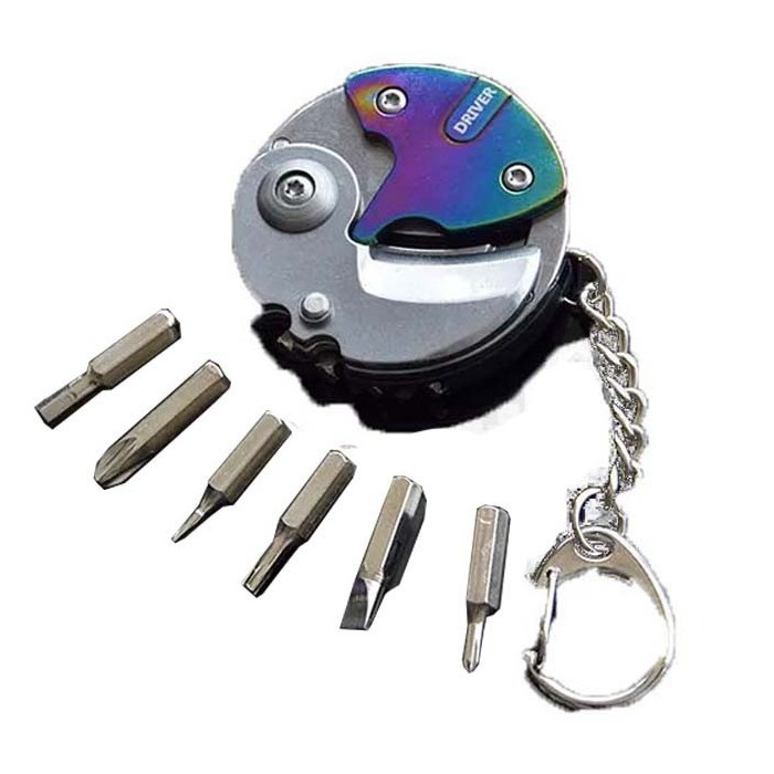 Cutit mini breloc multifunctional surubelnite din otel inoxidabil cutit pliabil, fade