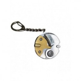 Cutit mini breloc multifunctional surubelnite din otel inoxidabil cutit pliabil, galben 2
