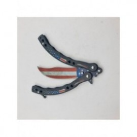 Briceag Fluture cu Tais, Curbat, Model USA, 24 cm 2