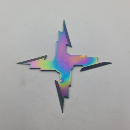 Stea Ninja Pentru Aruncat la Tinta, Model Zimtat, 4 Colturi, Fade, 10 cm