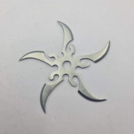 Stea Ninja Pentru Aruncat la Tinta, Model Curbat, Husa, 10 cm, Argintiu