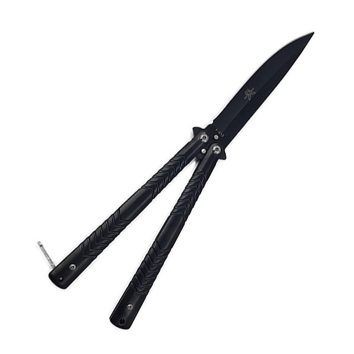 Cutit fluture butterfly, sageti, 25 cm, negru