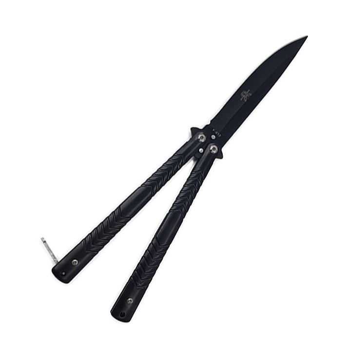 Cutit fluture butterfly, sageti, 25 cm, negru