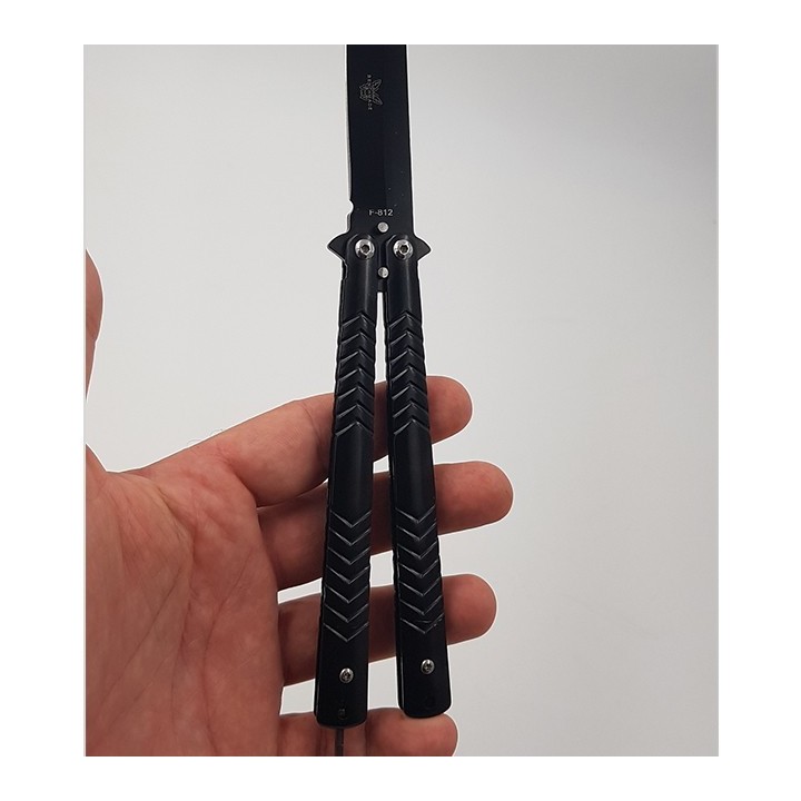 Cutit fluture butterfly, sageti, 25 cm, negru