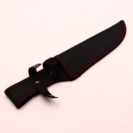 Cutit Vanatoare din Otel, Maner Lemn si Metal, Husa Material Textil,  31 cm, Dalimag