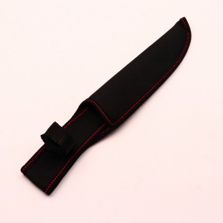 Cutit Vanatoare cu Maner de Lemn si Metal, Husa Material Textil, Otel, 27 cm, Dalimag
