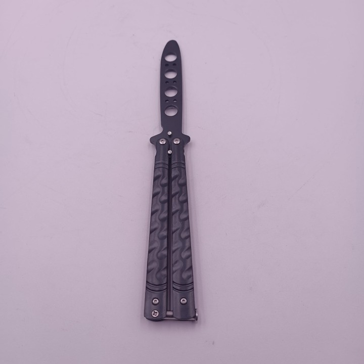 Cutit Fluture Fara Tais, Pentru Antrenament, 22 cm, Negru