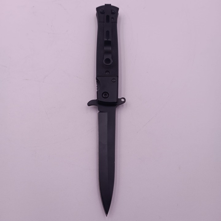 Briceag cu Deschidere Manuala, Prindere Curea, 22 cm, Negru