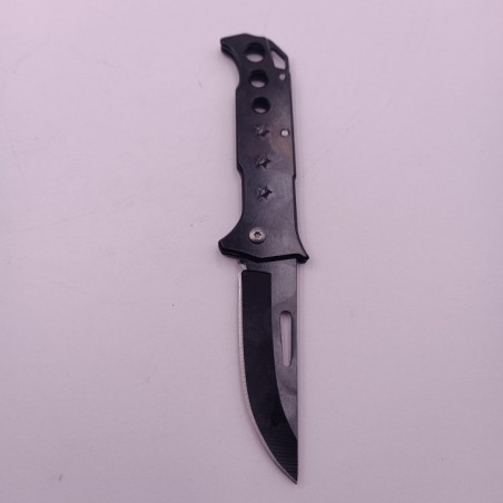 Briceag cu Deschidere Manuala, Model 3 stele, Agatatoare, 16 cm, Negru