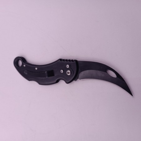 Briceag Curbat Model Dragon, Prindere Curea, Otel, Agatatoare, 15 cm, Negru