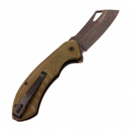 Briceag cu Deschidere Manuala, Sistem Prindere Curea, 20 cm, verde, Smith