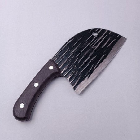 Cutit Tip Satar, Universal, Lama Forjata, Curbat, Maner Nituit, Protectie Lama, Agatatoare, 26 cm