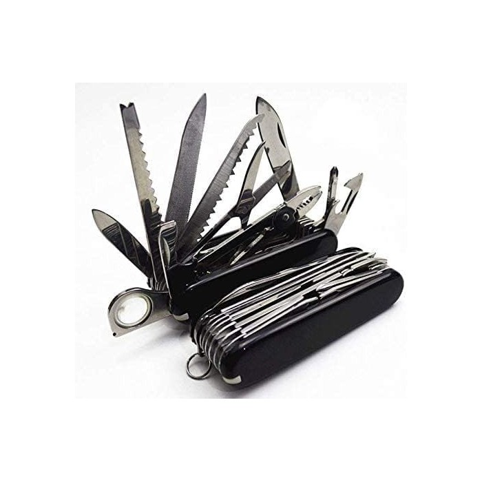 Briceag Multifunctional, 17 in 1, 90 x 30 mm, Otel Inoxidabil , Negru
