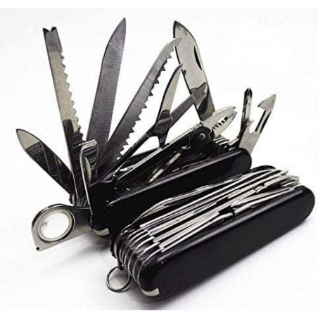 Briceag Multifunctional, 17 in 1, 90 x 30 mm, Otel Inoxidabil , Negru