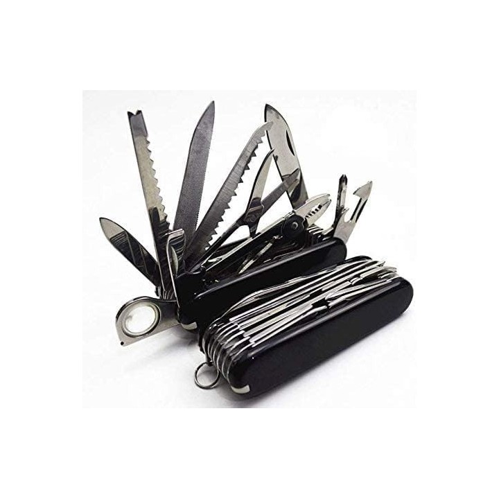 Briceag Multifunctional, 17 in 1, 90 x 30 mm, Otel Inoxidabil , Negru