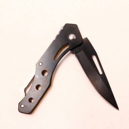 Briceag cu 3 Gauri din Otel Inoxidabil, Deschidere Manuala, 15 cm, albastru
