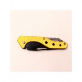 Briceag cu 3 Gauri din Otel Inoxidabil, Deschidere Manuala, 15 cm, galben 2