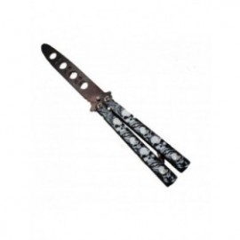 Cutit Fluture Fara Tais, Model Cranii, Pentru Antrenament, 17 Cm, Alb