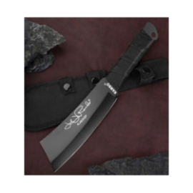 Cutit Maceta Rambo, Lama Din Otel, 27cm, Husa Negru 2