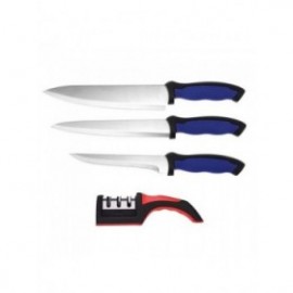 Set 3 Cutite Otel inoxidabil Profesional, 33 cm, 32 cm, 28 cm, Dispozitiv Ascutit Cutite