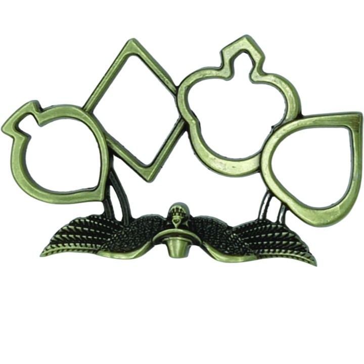 Pumnal tip box, inger al mortii, verde, 1 cm, poker