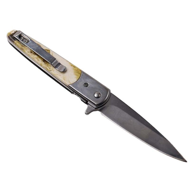 Briceag Deschidere Manuala din Otel, Sistem Prindere Curea, Model Lup, 20 cm