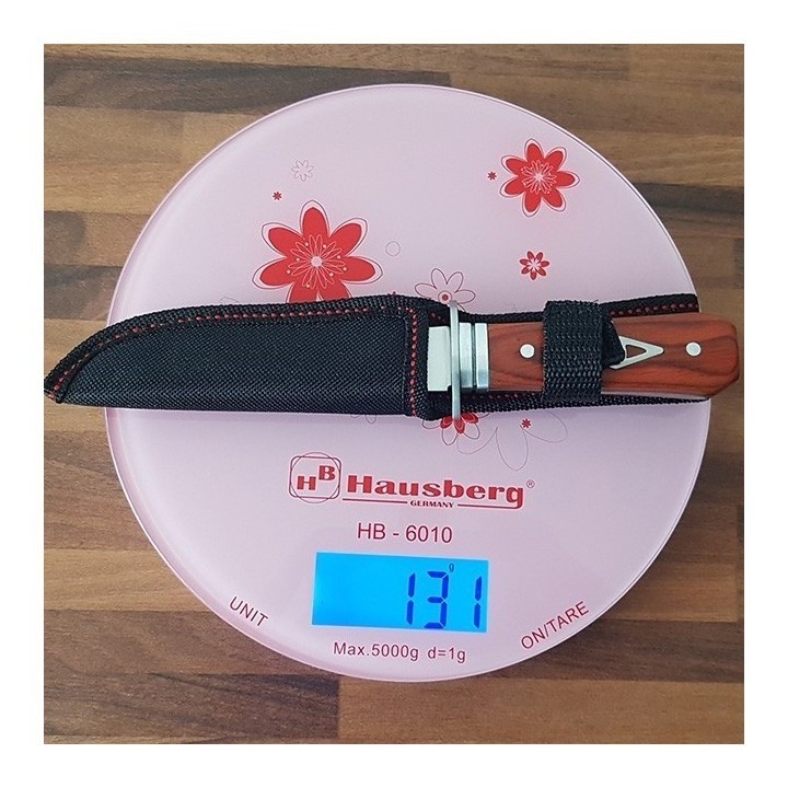 Cutit vanatoare 20 cm, maner garda, husa