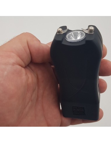 Lanterna cu electrosoc si acumulator de buzunar, Dalimag, negru, 10 cm, husa