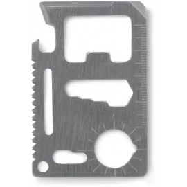 Cutit multifunctional de buzunar cu 11 functii, tip card, din otel inoxidabil, Dalimag, husa, Wallet Ninja 2