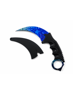 Cutit Karambit Blue Dragon cu Tais, Model Albastru Premium, Husa Inclusa