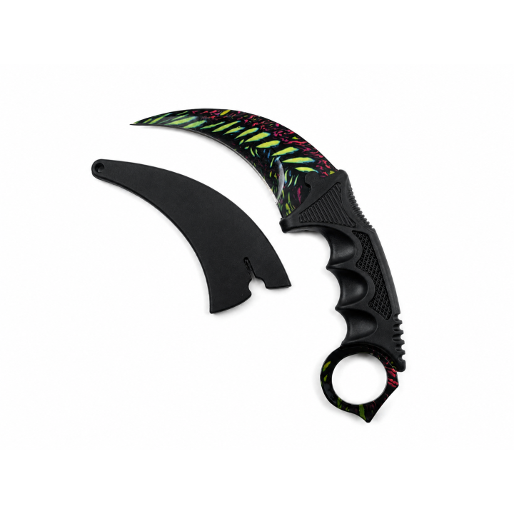 Cutit Karambit Cu Tais Model Galaxy Ice Dragon, Design Spectaculos, Lama Curba, Include Husa de Protectie
